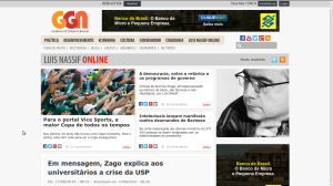 Detalhe da página Luis Nassif Online com o comunicado de Zago
